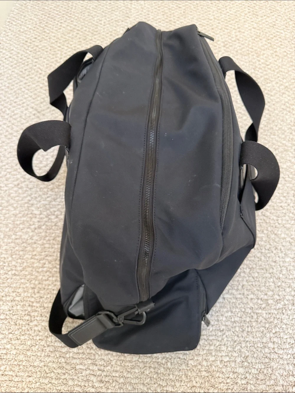 Away Black Men's Travel Duffel with Shoulder Strap